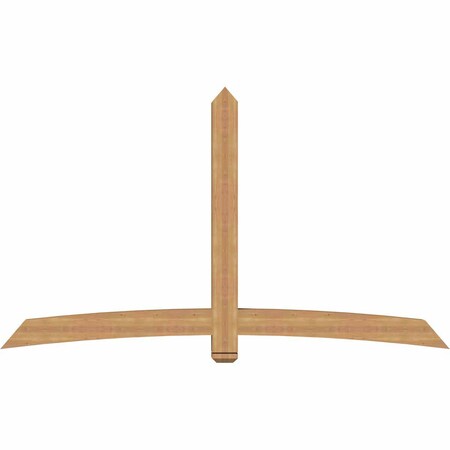 Ekena Millwork Bellingham Timber Gable Bracket, Western Red Cedar, 96"W x 56"H x 5 1/2"D x 5 1/2"F, 14/12 Pitch GBW096X56X0606BEL00SWR